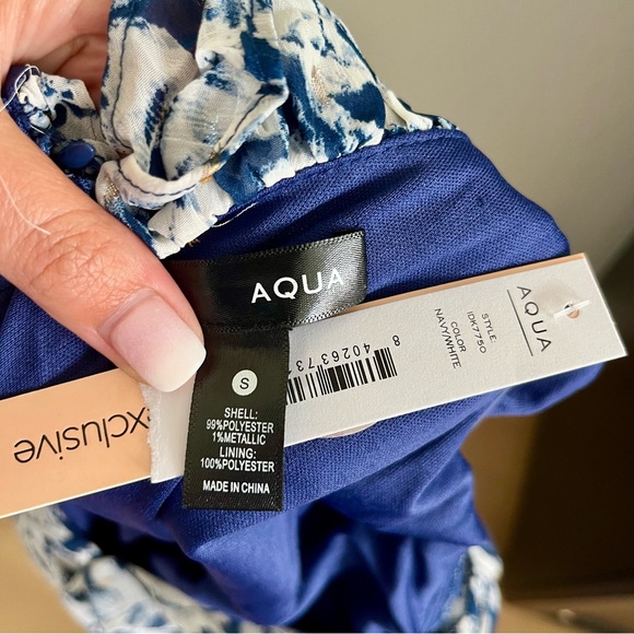 Stunning new blue floral maxi dress with side cut outs small - Picture 5 of 5